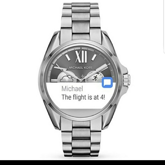 Michael Kors Accessories - New MK unisex Bradshaw touchscreen smartwatch silv